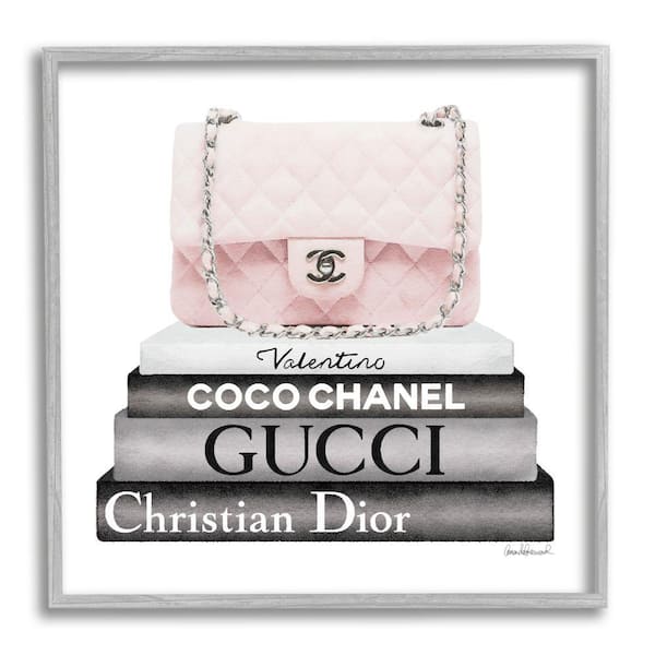 pink chanel purse black