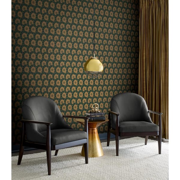 Metallic Coco Bloom Paper Unpasted Wallpaper (27 in. x 27 ft.)