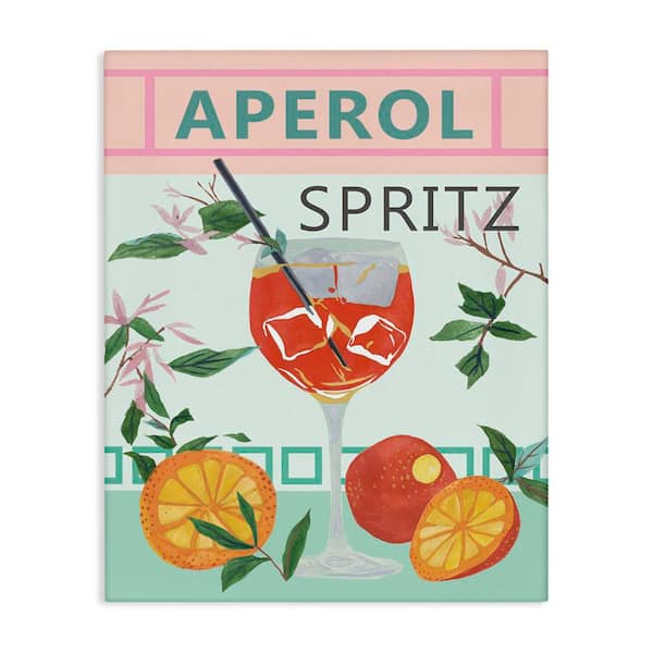 Stupell Industries Aperol Tropical Cocktail by Melissa Wang Unframed Food Graphic Art Print 40 in. x 30 in.