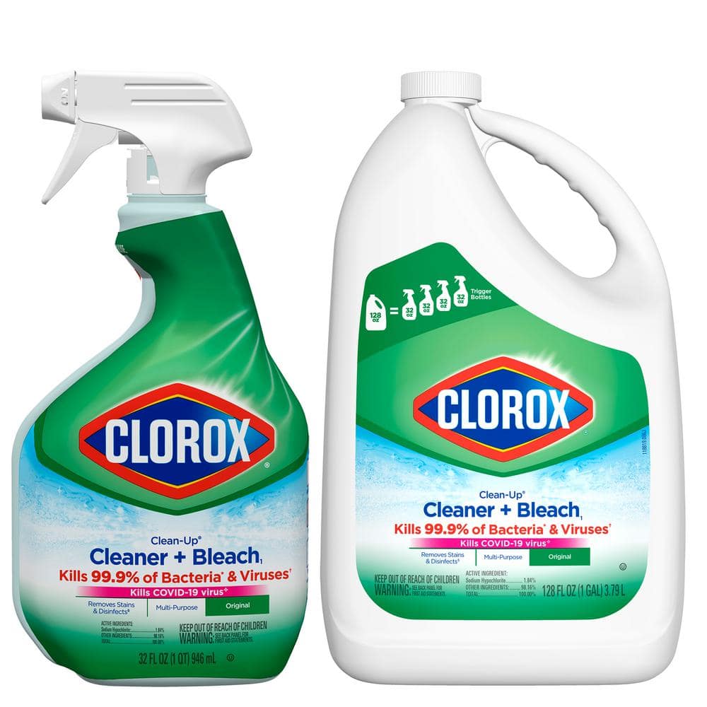 Clorox Clean-Up 32 oz. Original Scent All-Purpose Cleaner with Bleach Spray  Bottle and 128 oz. Refill Bundle C-23259492-2 - The Home Depot