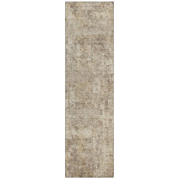 Chantille Machine Washable Indoor/Outdoor Abstract ACN2061 Taupe 2 ft. 3 in. x 7 ft. 6 in. Runner Rug