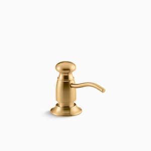 Traditional Soap/lotion dispenser in Vibrant Brushed Moderne Brass