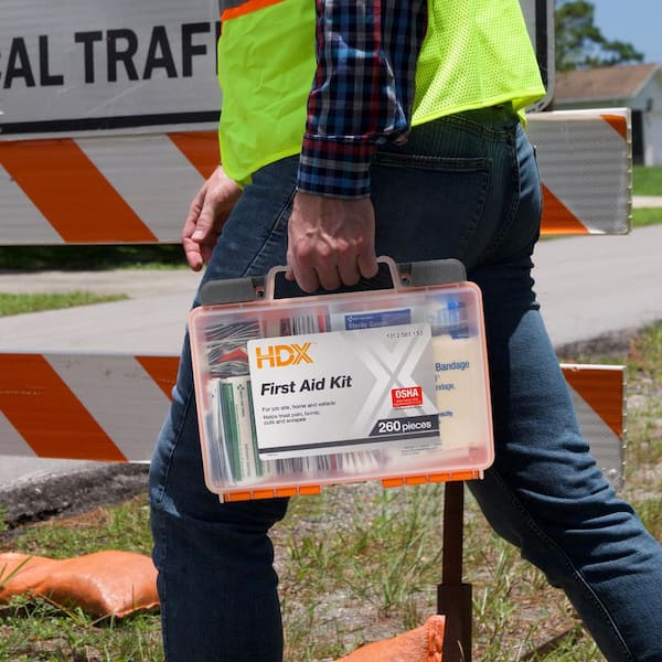 HDX 260-Piece OSHA Plastic First Aid Kit 52246 - The Home Depot