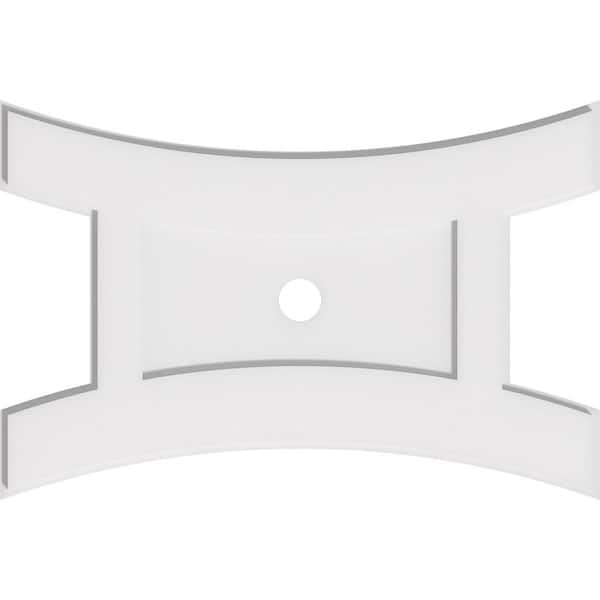 Ekena Millwork 28 in. W x 18-5/8 in. H x 2 in. ID x 1 in. P Haven Architectural Grade PVC Contemporary Ceiling Medallion