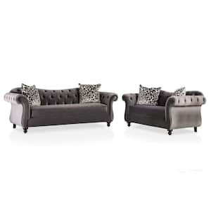 Goddart 2-Piece Gray Sofa Set