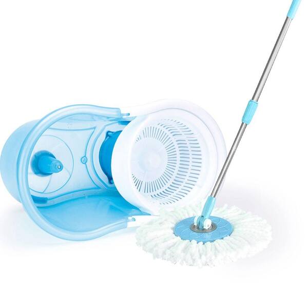 Viatek Clean Spin 360 Degree Microfiber Spin Mop with Press Handle and Bucket