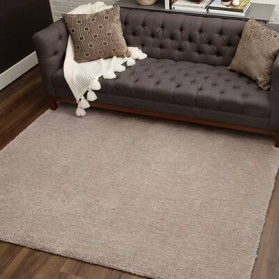 Ethereal Shag Gray 8 ft. x 8 ft. Square Indoor Area Rug