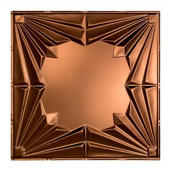 Fasade Art Deco 2 ft. x 2 ft. Oil Rubbed Bronze Lay-In Vinyl Ceiling Tile (20 sq. ft.)