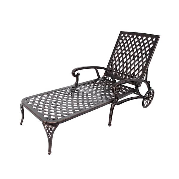 CASAINC Bronze Cast Aluminum Pool Side Sun Outdoor Reclining Chaise