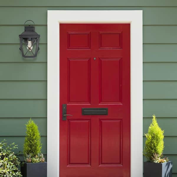 Designers Fountain - Belmont 15.25 in. Black 1-Light Outdoor Line Voltage Wall Sconce with No Bulb Included