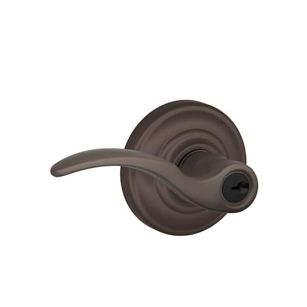 Schlage St. Annes Oil Rubbed Bronze Keyed Entry Door Lever with Andover Trim