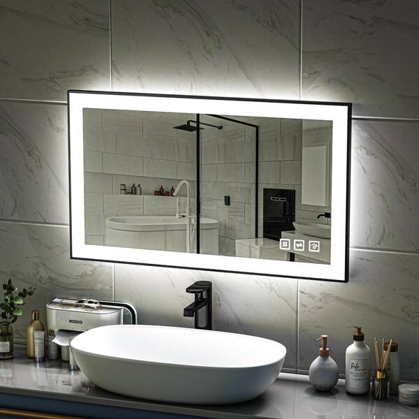 Rectangle LED Mirror TOOLKISS Shape: Rectangle, Size: 24 x 40