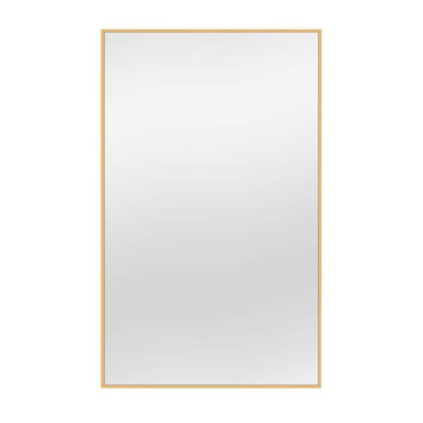 Unbranded 35 in. W x 59 in. H Rectangular Framed Wall Bathroom Vanity Mirror in Gold