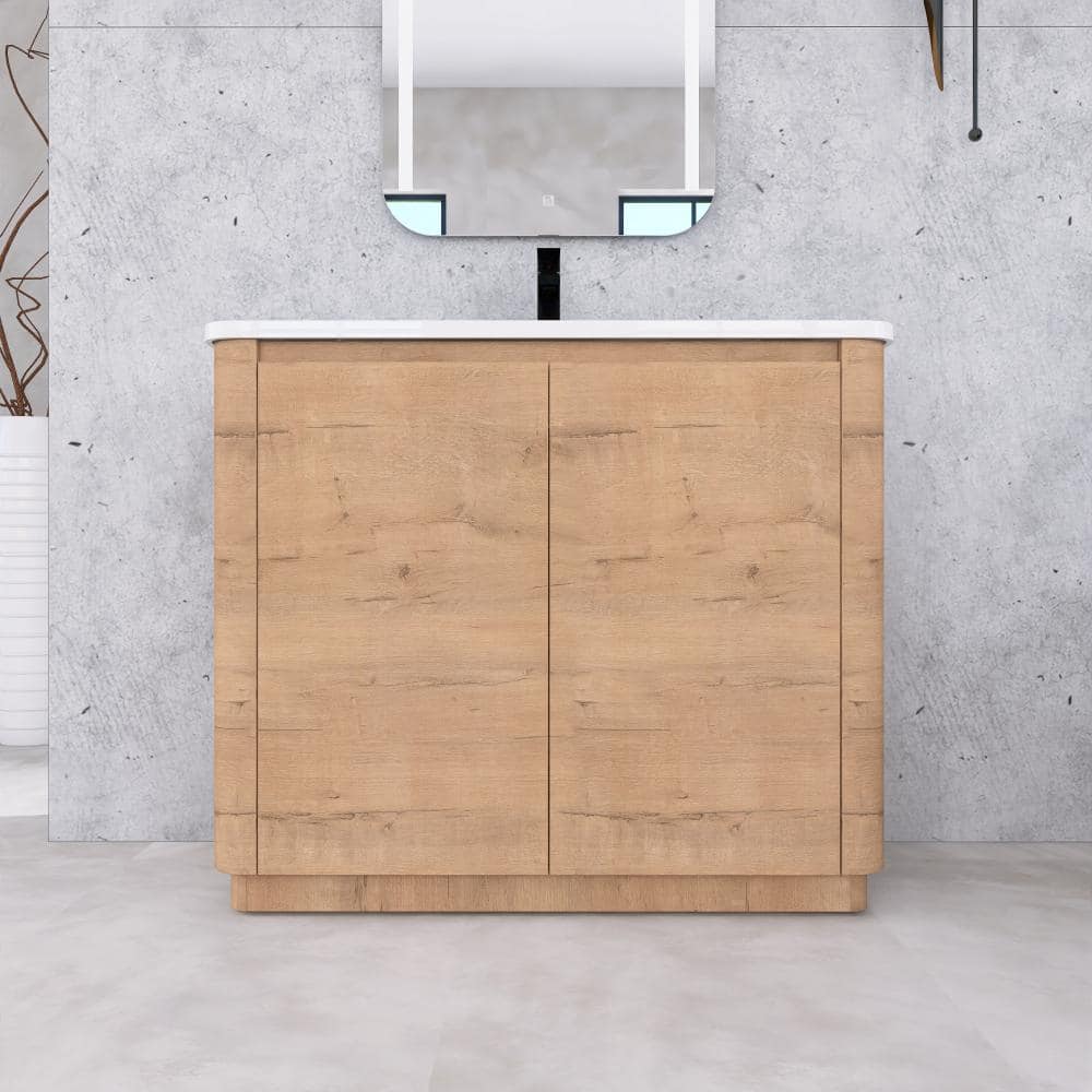 40 Inch Freestanding Bathroom Vanity With Ceramic Sink and Soft-Close Doors price history on PriceWatchPro