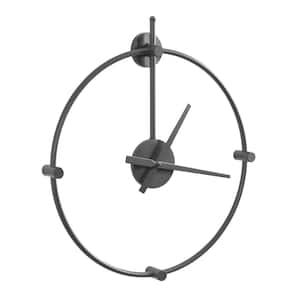 Lidor Gray Modern Metal Wall Clock