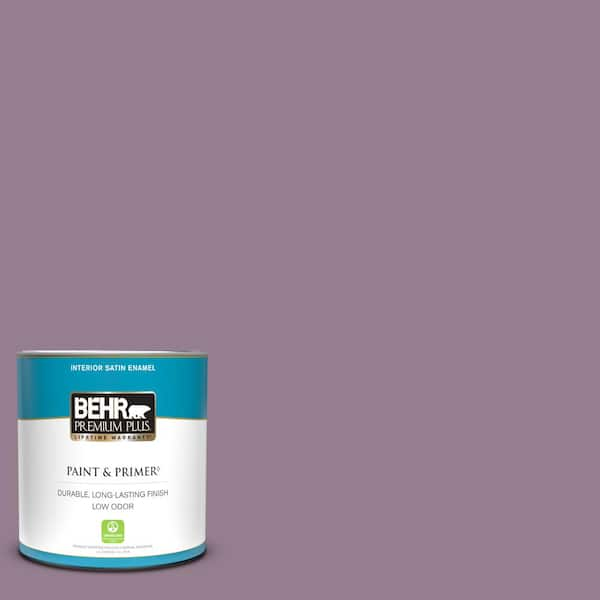 BEHR PREMIUM PLUS 1 qt. #680F-5 Plum Swirl Satin Enamel Low Odor