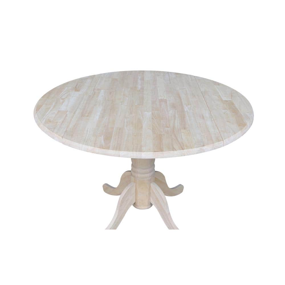 Elegant Solid Hardwood 42" Dual Drop Leaf Table with 2 San Remo Chairs Set