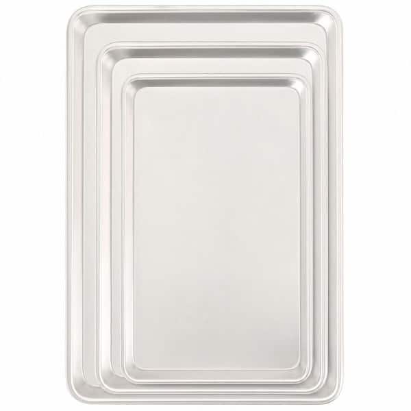 3-Piece Commercial Grade Heavy-Duty Aluminum Baking Sheet Pan, Warp Resistant Cookie Sheets