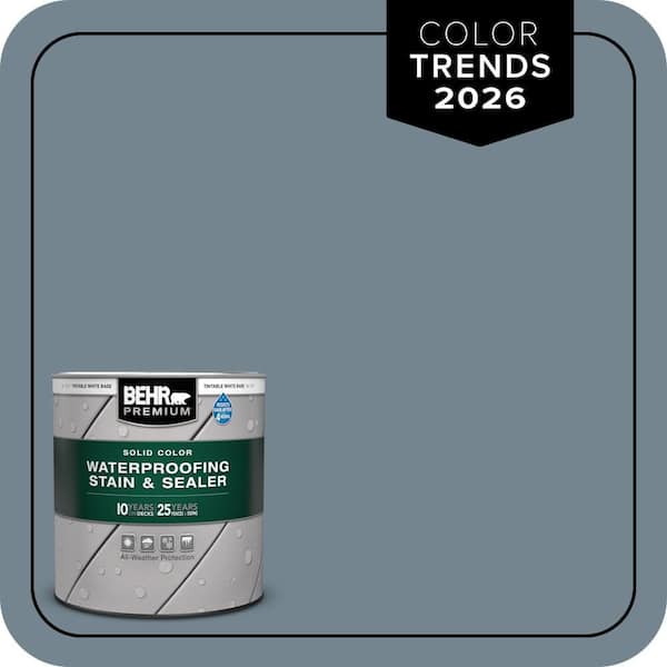 BEHR PREMIUM 1 qt. #N480-5 Adirondack Blue Solid Color Waterproofing Exterior Wood Stain and Sealer