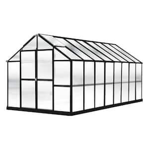 Growers Edition 8 ft. W x 16 ft. D x 7.6 ft. H Black Greenhouse