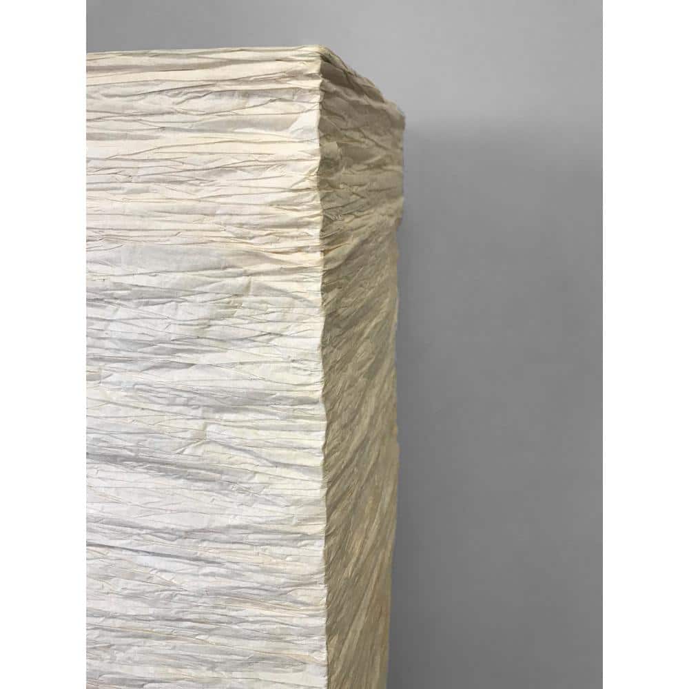 Lumina White 24" Energy Star Modern Floorchiere with Natural Paper Shade