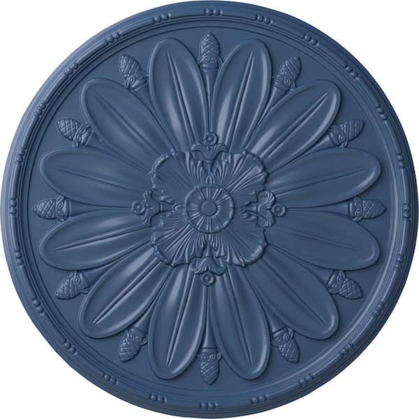 Ekena Millwork 1-7/8" x 40" x 40" Polyurethane Delfina Ceiling Medallion, Hand-Painted Americana