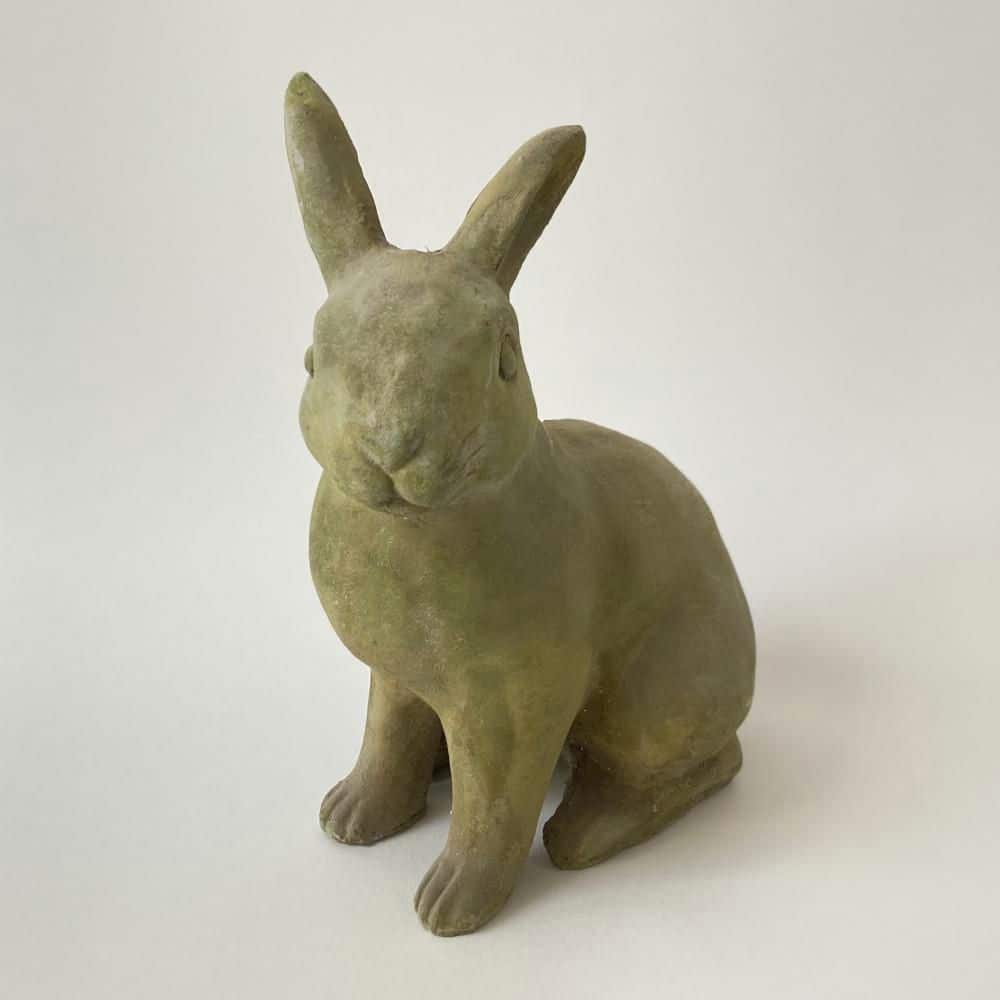 Oxidized Concrete 8.5 in. H x 4 in. W Medium Rabbit Garden Decor Single Pie