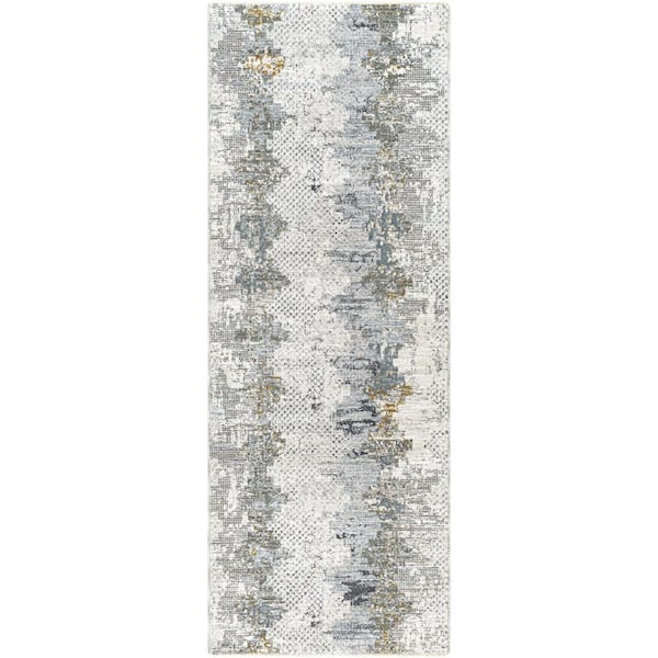 Livabliss Dresden Gray Modern 2 ft. x 7 ft. Indoor Area Rug