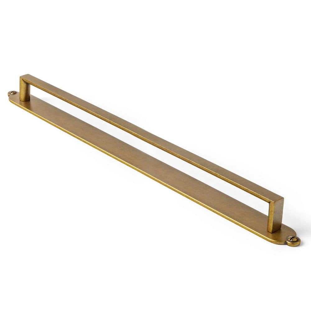 2-Pack 12-5/8 in. (320 mm) Antique Brass Zinc Alloy Cabinet Pull with Curved-End Elongated Backplate Drawer Bar Pull price history on PriceWatchPro