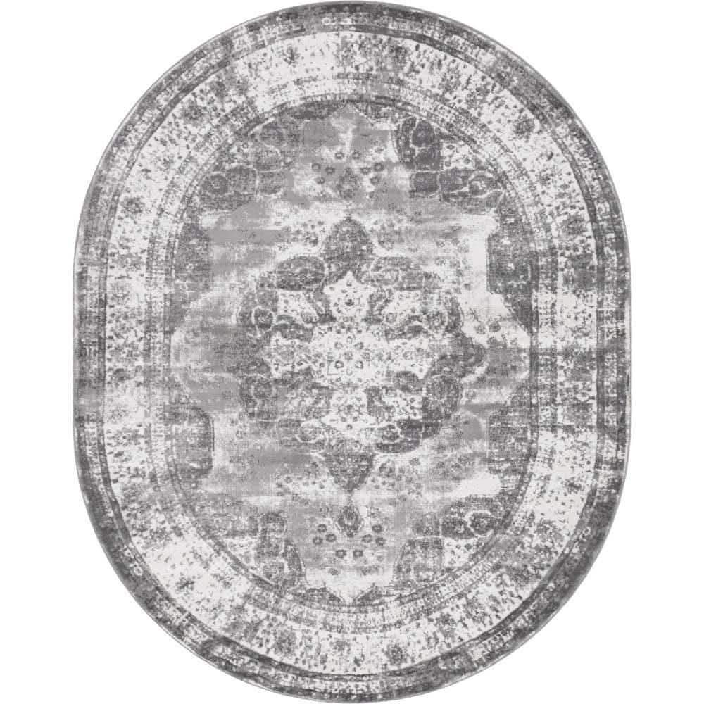 Unique Loom Sofia Salle Garnier Gray 8 ft. x 10 ft. Area Rug 3151842