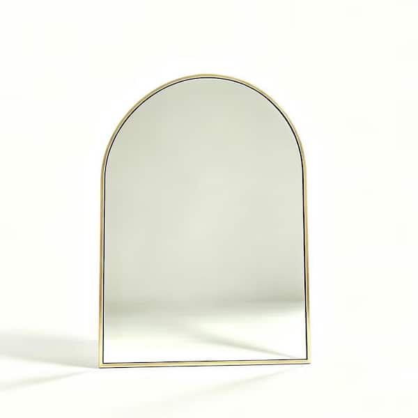 FIRNEWET Gold 26 in. W x 38 in. H Rust-Resistant Arched