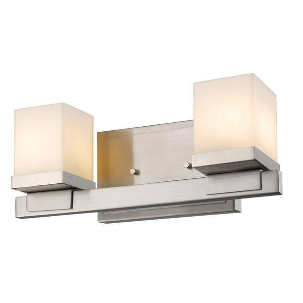 Filament Design Mera 2-Light Brushed Nickel Bath Vanity Light