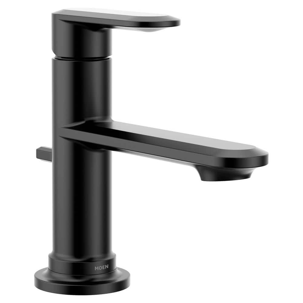 MOEN Greenfield Single Handle Single Hole Bathroom Faucet in Matte ...