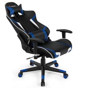 Massage Blue Gaming Chair Reclining Swivel Racing Office Chair with Lumbar Support