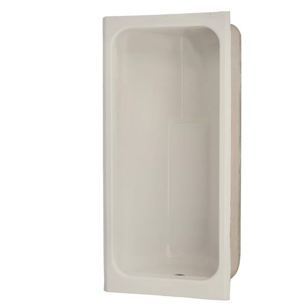 AmeriBath 42 in. x 35 in. x 84 in.1-Piece Acrylic Low Threshold Corner Shower Stall in Biscuit with Center Drain