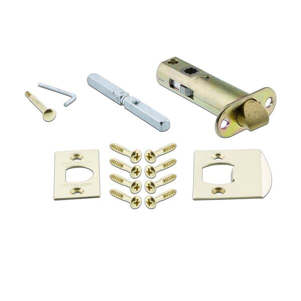 Nostalgic Warehouse Prairie Plate with Keyhole 2-3/8 in. Backset  Unlacquered Brass Privacy Bed/Bath New York Door Knob 705390