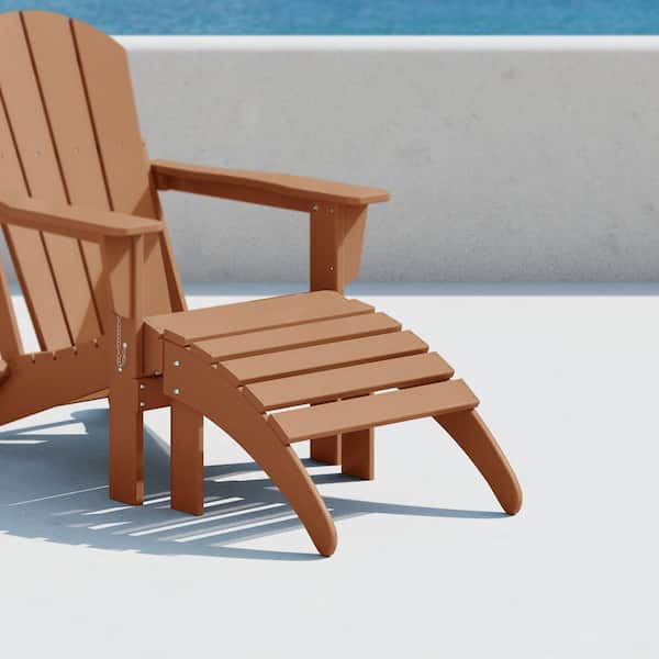 District Teak Plastic Outdoor Adirondack  Ottoman