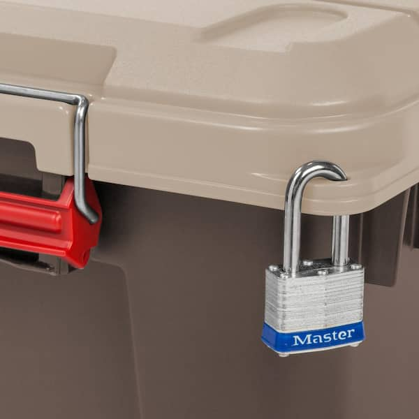 IRIS 79 Qt. Stackble Storage Tote, with Heavy-duty Red Buckles and