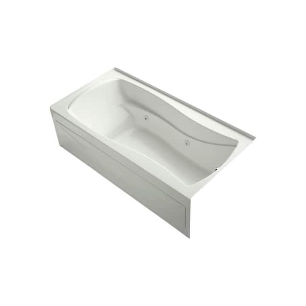 KOHLER Mariposa 72 in. Right Drain Rectangular Alcove Whirlpool Bathtub in Dune