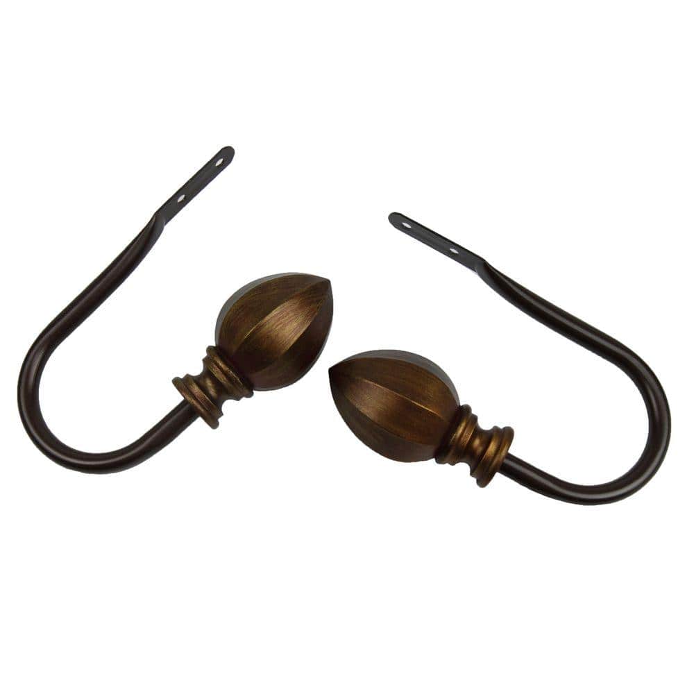 Garnet Bronze Finish Steel Window Holdback Pair