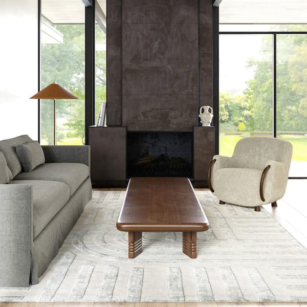 Downtown Textured Ivory 3 ft. x 5 ft. Area Rug