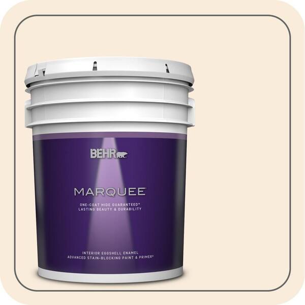 5 gal. #PPH-12 Ivory Eggshell Enamel Interior Paint with Primer