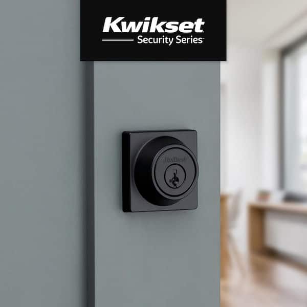 660 Series Matte Black Keyed Square Deadbolt Keyed One Side Featuring SmartKey Security