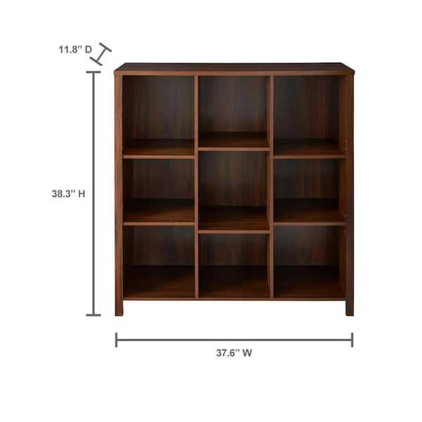 Lowestbest Cube Storage Organizer, Book Shelf 9 Cube Storage Unit for  Clothes, Plastic Cube Storage Shelves for Bedroom Living Room Office, Dark  Brown 