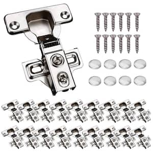 20-Pack Stainless Concealed Soft Close Cabinet Door Hinges with 100° Opening Angel for 1/2 in. Partial Overlay