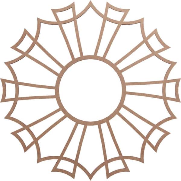 Ekena Millwork 16 in. x 16 in. x 1/4 in. Augustus Wood Fretwork Pierced Ceiling Medallion, Wood (Paint Grade)