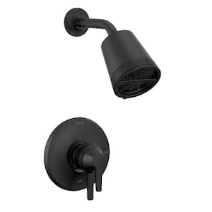 Galeon 1-Handle Wall-Mount Shower Trim Kit in Matte Black (Valve Not Included)