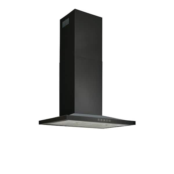 Broan-NuTone 30 Inch Range Hood, Convertible, Wall Mount, Low Profile, Pyramidal Chimney, 450 Max CFM, Black Stainless Steel