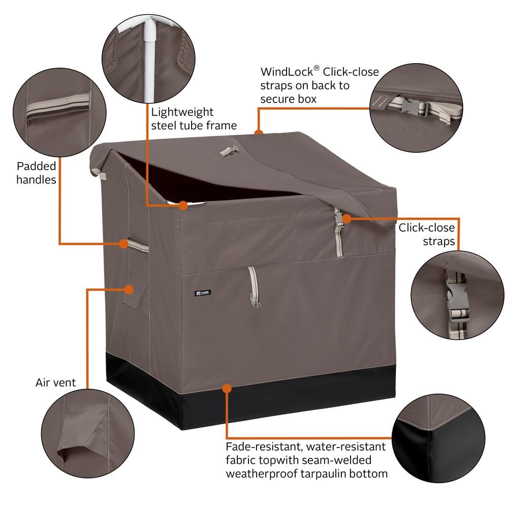 Ravenna 85 Gallon Taupe Weatherproof Outdoor Deck Box