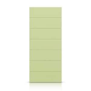 24 in. x 80 in. Hollow Core Sage Green Stained Composite MDF Interior Door Slab
